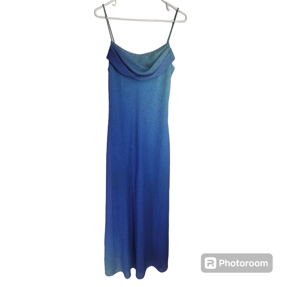 Onyx Nite Blue Gradient Prom Dress